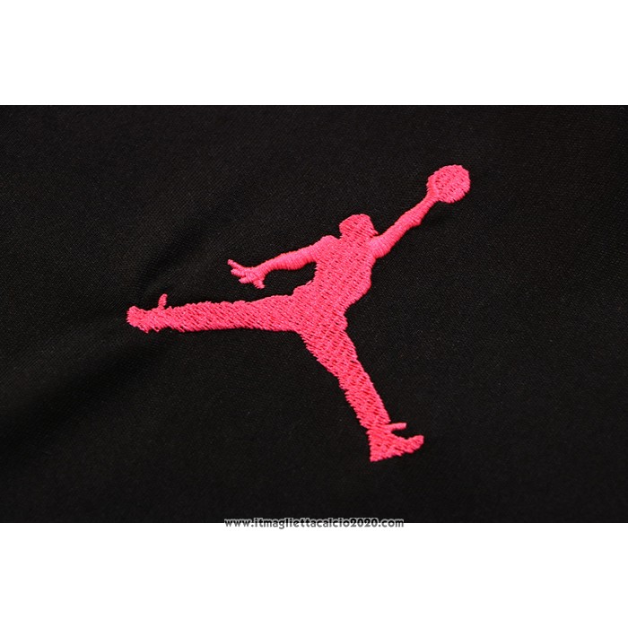 Tuta da Track Paris Saint-Germain Jordan Manica Corta 2022 2023 Nero e Blu - Pantalon Corto